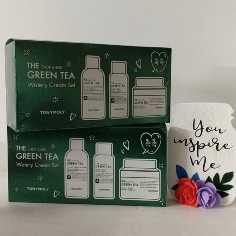 🎀 TonyMoly 🎀 The Chok Chok Green Tea Watery Cream NEW 2 SET Korea Beauty NW 🎀